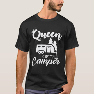 Camiseta Reina Divertida Del Campista Ropa De Camping Sende