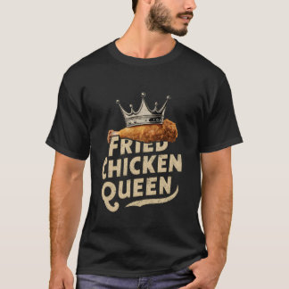 Camiseta Reina Divertida del Pollo Frito Amor Genial Pollo