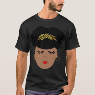 Camiseta Reina divina afroamericana con hincha afro
