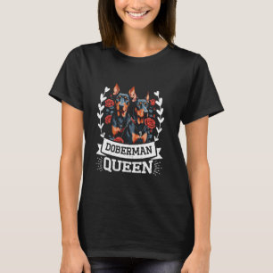Camiseta REINA DOBERMAN Mamá de Perro Dueña de Doberman Dob
