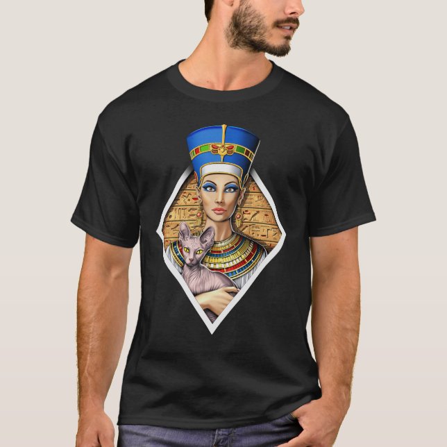Camiseta Reina egipcia Nefertiti (Anverso)