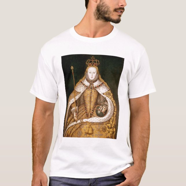 Camiseta Reina Elizabeth I en trajes de la coronación (Anverso)