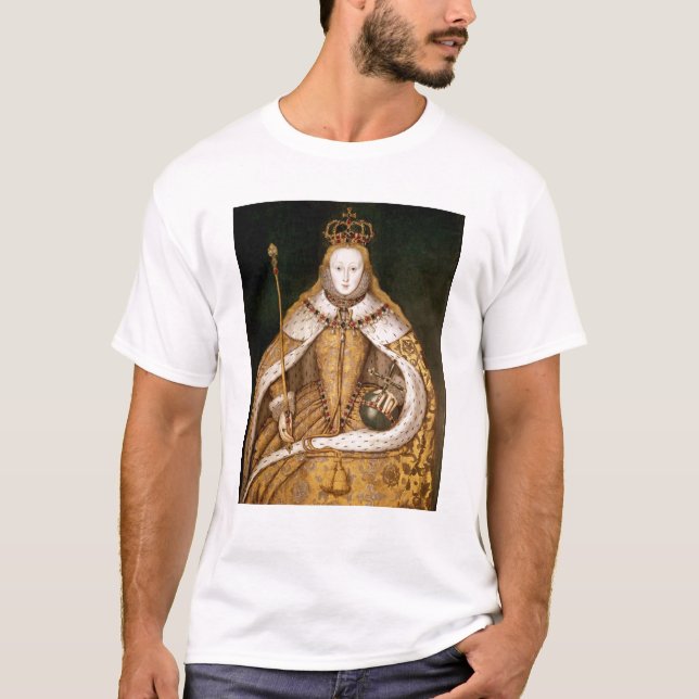 Camiseta Reina Elizabeth I en trajes de la coronación (Anverso)