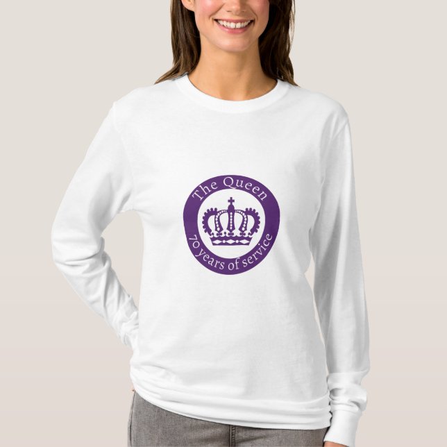 Camiseta Reina Elizabeth Platinum Jubilee - La Reina (Anverso)