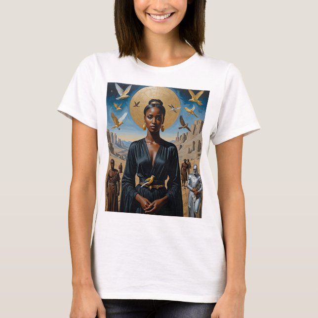 Camiseta Reina etérea Divina Fantasía Art Tee (Anverso)