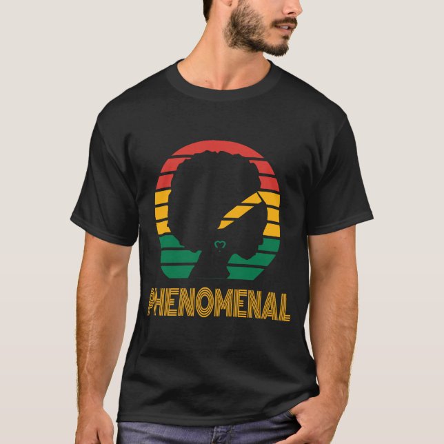 Camiseta Reina fenomenal afroamericana, mujer orgullosa (Anverso)