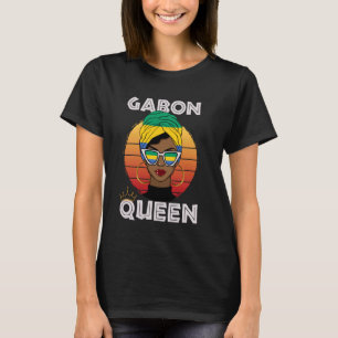 Camiseta Reina Gabonesa Reina Africana Bandera Gabonesa W