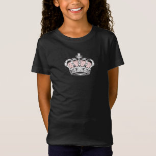 Camiseta Reina Glam Rosa Corona Estética Femenina