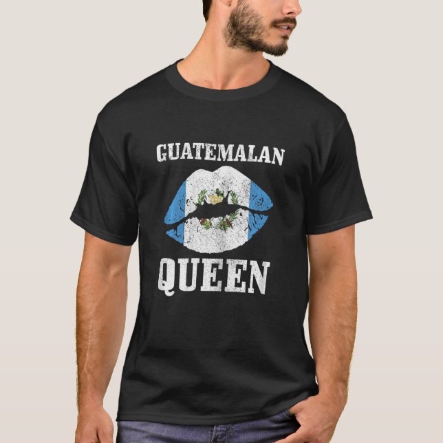 Camiseta Reina guatemalteca reina Guatemala Bandera Orgullo (Anverso)