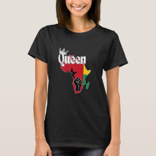 Camiseta Reina Guinea Bissau con bandera guineana en Mamáes