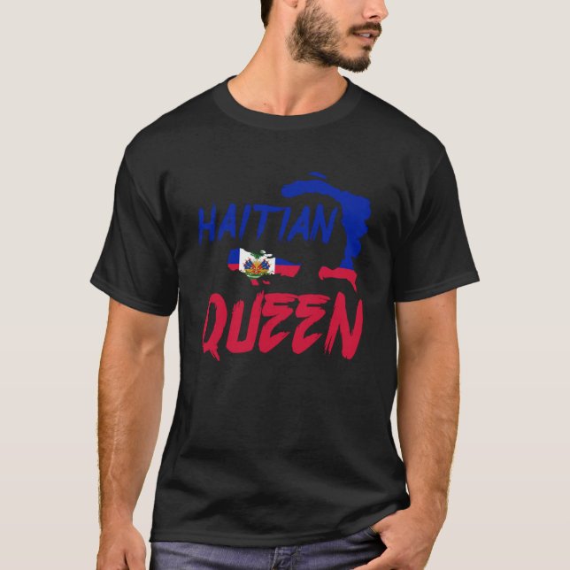 Camiseta Reina Haitiana Orgullo E Independiente De Haití Or (Anverso)
