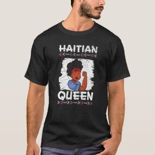 Camiseta Reina haitiana orgullosa de historia negra en el m