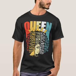 Camiseta Reina historia negra pelo natural afro mujeres neg