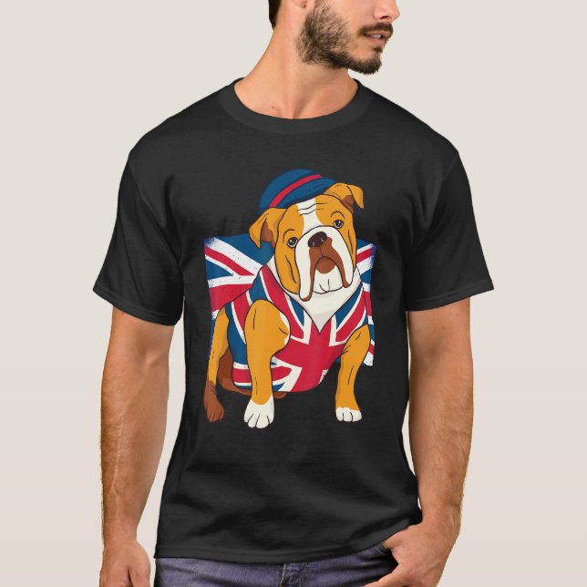 Camiseta Reina Ii de Bulldog inglesa miente Elizabeth Briti (Anverso)