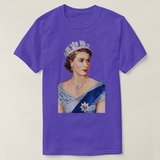 Camiseta Reina II - Elizabeth Inglaterra - Reina de Inglate (Diseño del anverso)