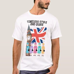 Camiseta Reina Isabel II - Estilo y gracia inmaduros.