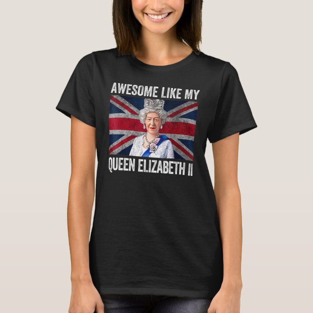 Camiseta Reina Isabel II Reina de la Corona Británica (Anverso)