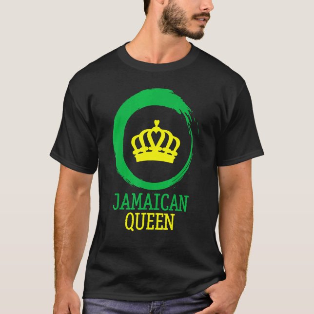 Camiseta Reina jamaiquina orgullosa de que las mujeres jama (Anverso)