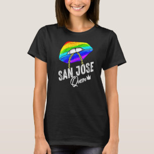 Camiseta Reina Lgbtq Orgullo gay de San José Bandera Arcoir