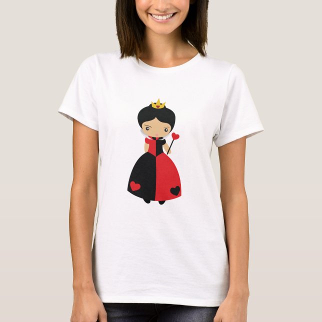 Camiseta Reina linda del KRW de corazones (Anverso)