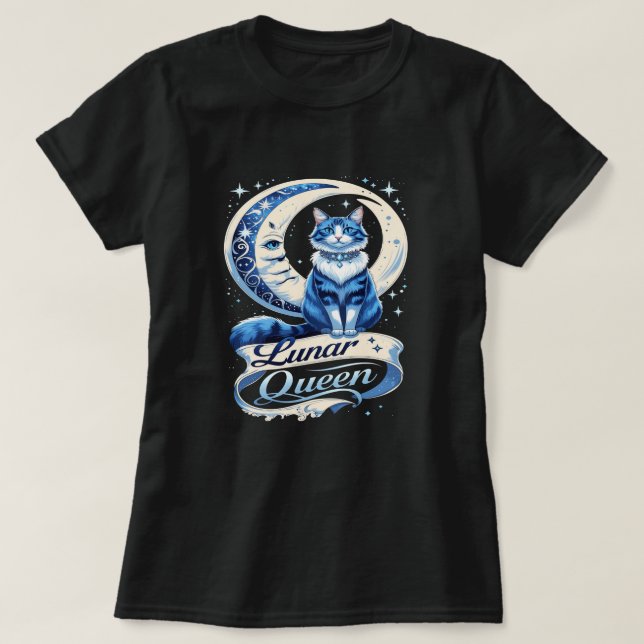 Camiseta Reina Lunar Gato (Diseño del anverso)