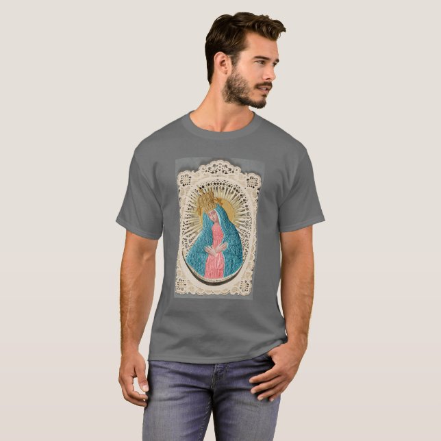 Camiseta Reina Madonna del cielo en la encaje (Anverso completo)