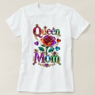 Camiseta Reina Mamá Corona de Joyas de Oro Día de la Madre