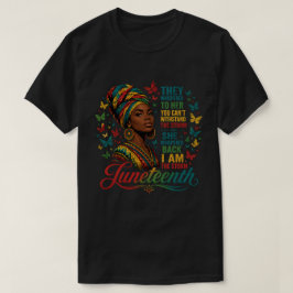 Camiseta Reina Mariposa Tormenta del Juneteenth Arte