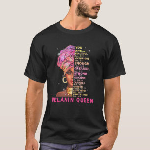 Camiseta Reina Melanin - Poder negro cristiana