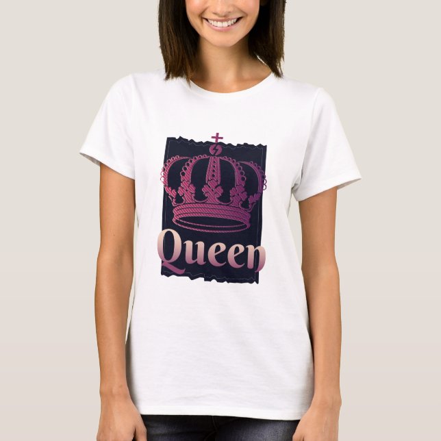 Camiseta Reina mujer corona Chicas reina regalo de cumpleañ (Anverso)