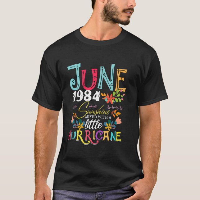 Camiseta Reina Nacida el 40 de junio de 1984 Mi cumpleaños  (Anverso)