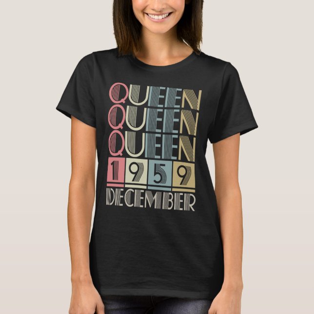Camiseta Reina nacida en diciembre de 1959 (Anverso)