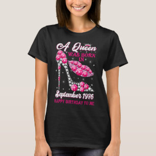 Camiseta Reina nacida en septiembre de 1976 46ª mujer