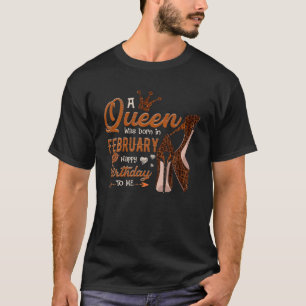 Camiseta Reina Nació En Febrero - Vestido Febrero Birt