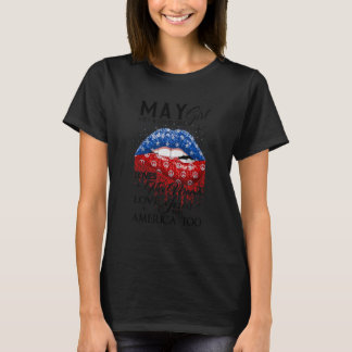 Camiseta Reina Nació En Mayo Chica Ama A Su Mamá Jesús