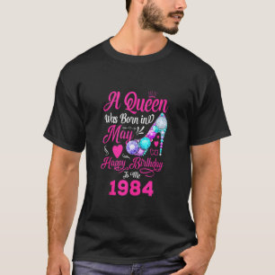 Camiseta Reina Nació En Mayo De 1984 Mujeres Chicas 37 Años