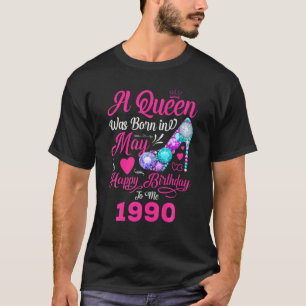 Camiseta Reina Nació En Mayo De 1990 Mujeres Chicas 31 Años