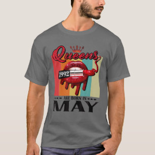 Camiseta Reina Nació En Mayo De Chicas De Los Labios Nacido