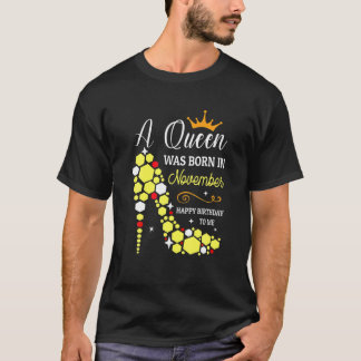 Camiseta Reina Nació En Noviembre De Noviembre.