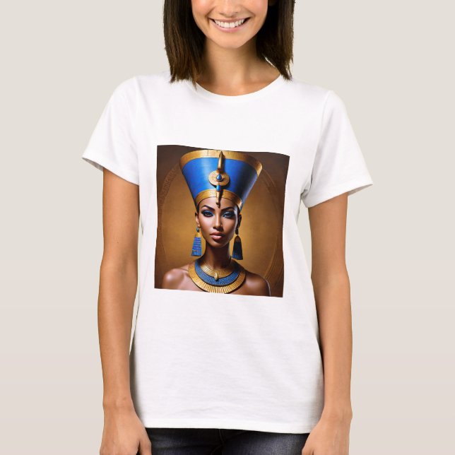 Camiseta "Reina Nefertiti", bella antigua reina africana (Anverso)