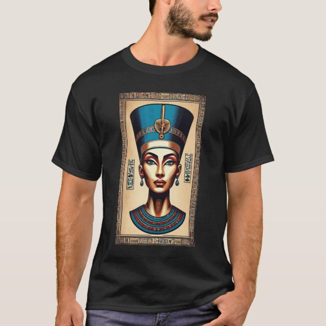Camiseta Reina Nefertiti - Belleza egipcia eterna (Anverso)