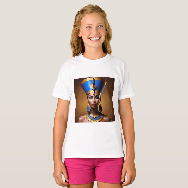Camiseta “Reina Nefertiti” Hermosa Antigua Reina Africana (Anverso completo)