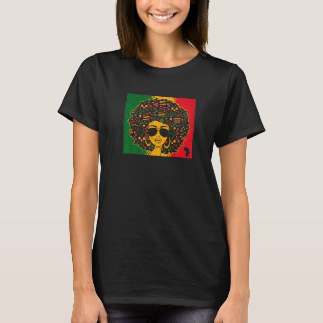 Camiseta Reina negra africana Chica negra historia negra M (Anverso)
