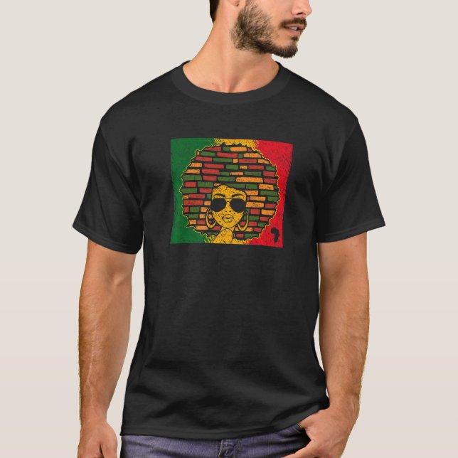 Camiseta Reina negra africana Chica negra historia negra M (Anverso)