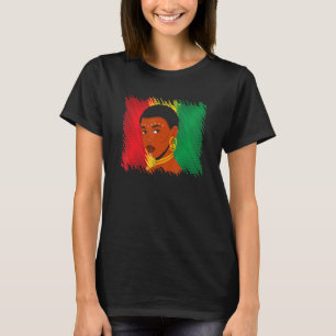 Camiseta Reina negra africana Chica negra morena de histori