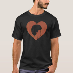 Camiseta Reina negra afro corazón Chica magia Melanin hombr