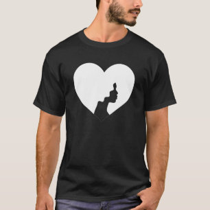 Camiseta Reina negra afro corazón Chica magia Melanin hombr