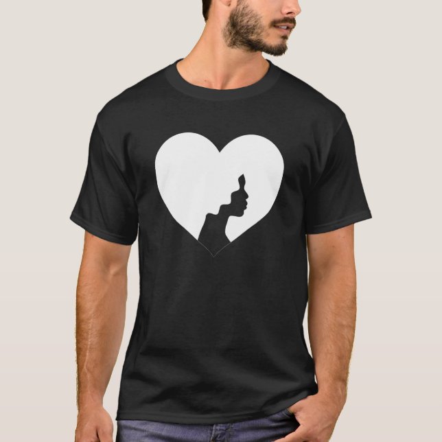 Camiseta Reina negra afro corazón Chica magia Melanin hombr (Anverso)
