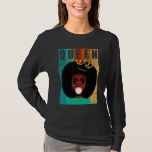 Camiseta Reina Negra Afro Empoderamiento de Damas Historia