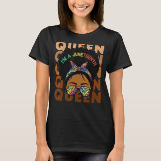 Camiseta Reina negra afro melanina goteando historia negra 
